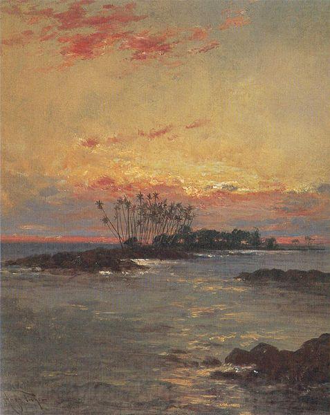 Alvan Fisher Hilo Bay Norge oil painting art